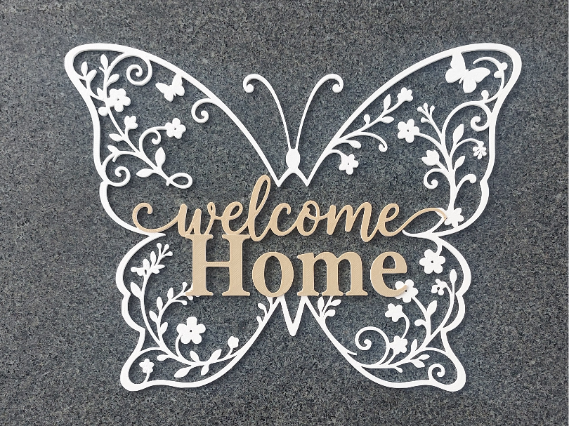 Welcome Home Butterfly Wall Art