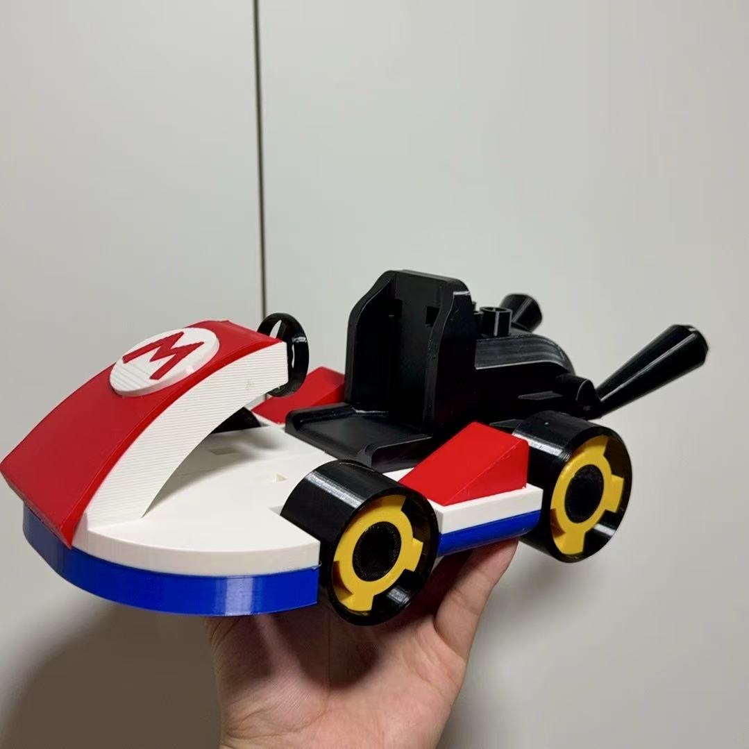 Miniatura 2 do modelo 3D 马里奥赛车 车轮可动 分色打印 无需ams
