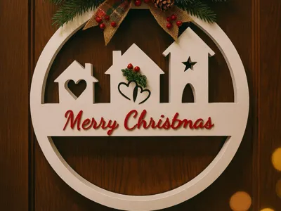 CHRISTMAS WREATH FOR DOOR
