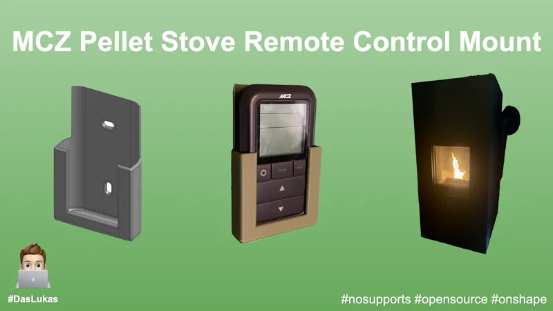 MCZ Pellet Stove Remote Control Mount