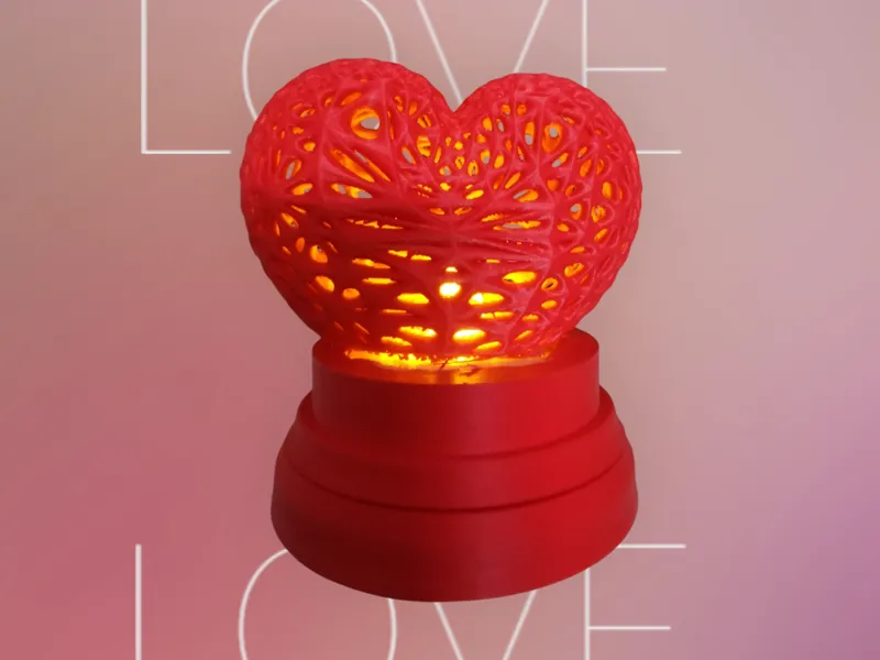 The Valentine Heart with tea led