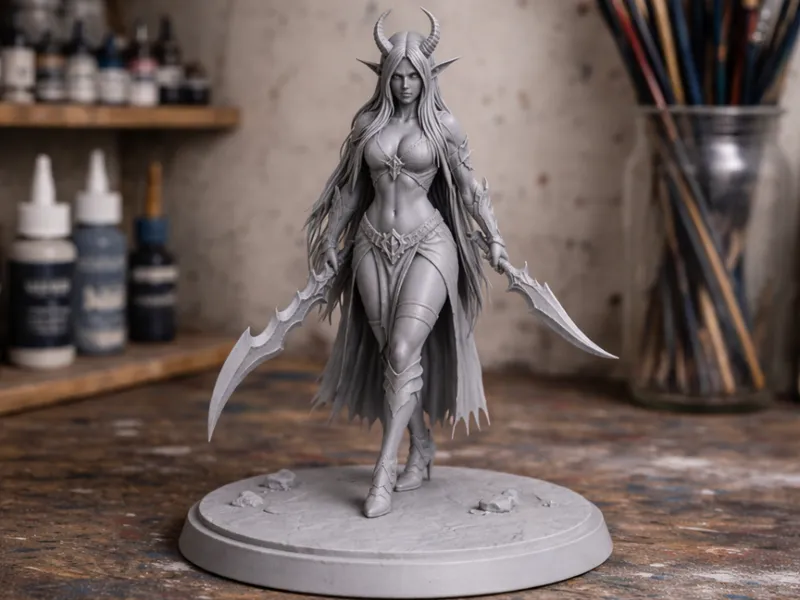 Fantasy Demon Elfen Schlächterin 