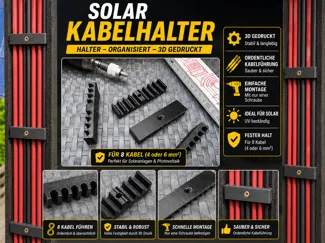 Solar Cable Comb 8x 6mm² Mount PETG optimised