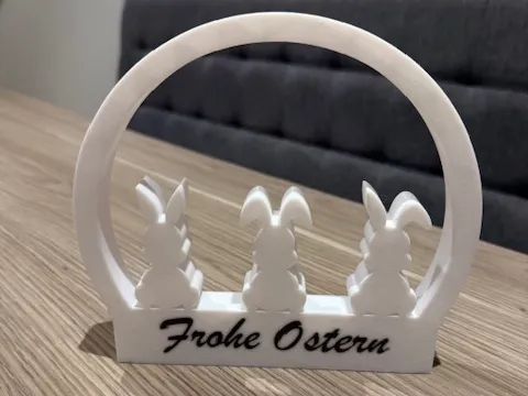 Frohe Ostern Deko Hasen