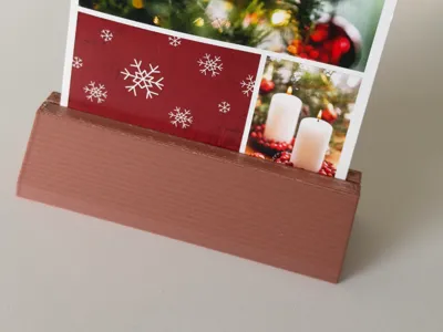 Card Holder / Photo Stand (Wood-Look Design)