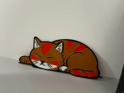 Cute Sleeping Orange Cat