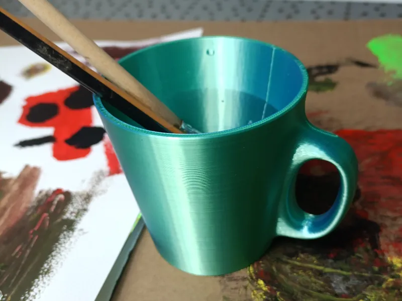 Mal Becher, Pinsel Becher, Schlichte Tasse
