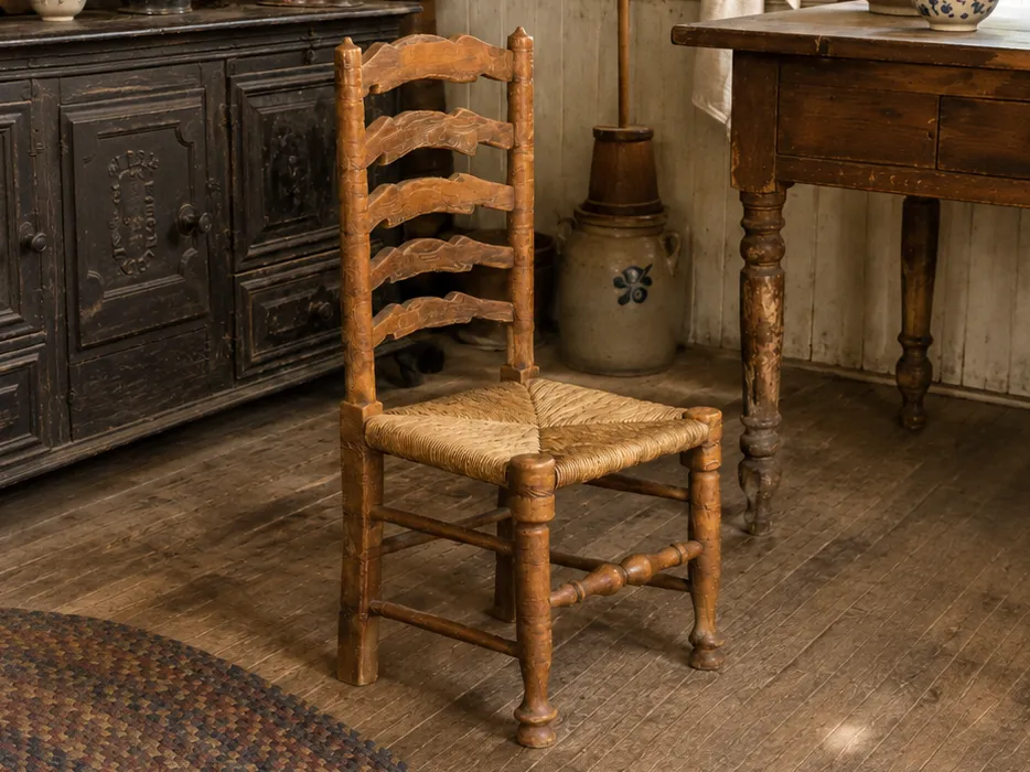 Maceta decorativa: Mini French Provincial Ladderback Chair. Referencia del modelo original.