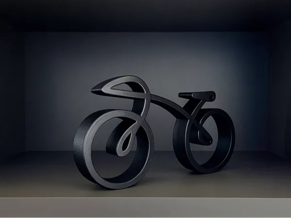 Sculpture minimaliste de vélo