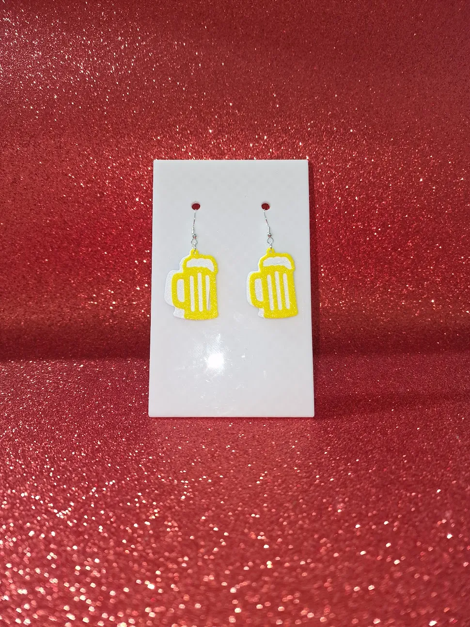 Beer earrings view 2