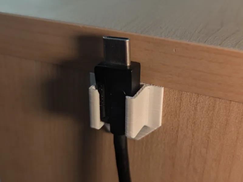 Simple Cable Holder (e.g. for nightstand)