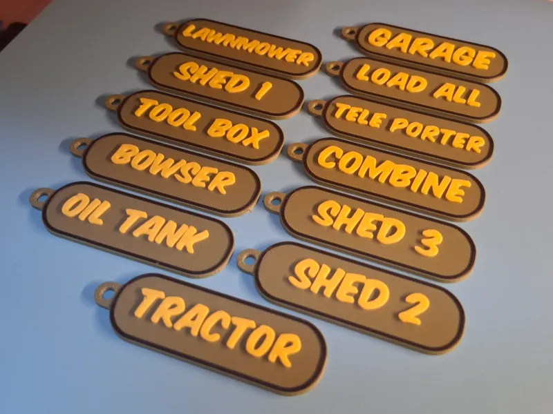 Various Farm Keychains