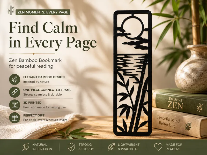 Bamboo Sunset Bookmark