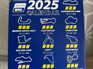 BTCC 2025 Calender