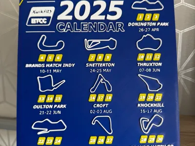 BTCC 2025 Calender