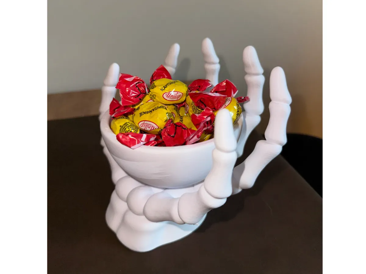 Skeleton Hand Candy Bowl by Sbkxp MakerWorld: Download Free 3D Models