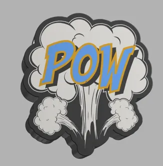 "POW" Comic Lightbox Speech Bubble Quote