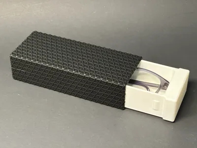 Sliding Eyeglasses Storage Case Isogrid Texture