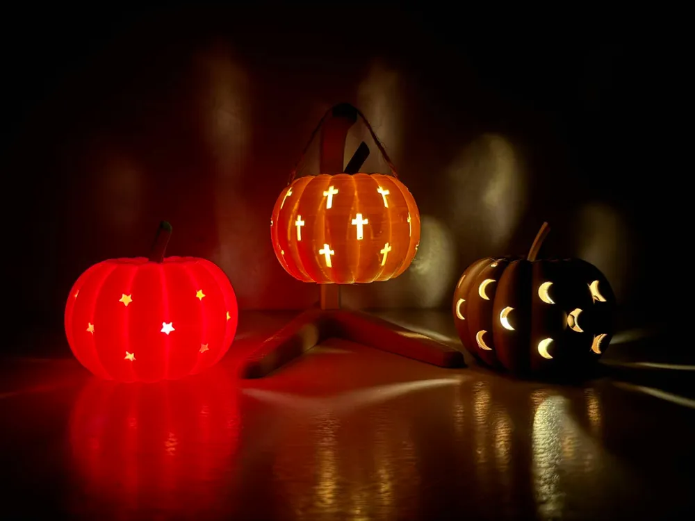 Small Led Pumpkins 80mm Mini Pumpkins for led tea lights with stand - Free 3D Print Model ...