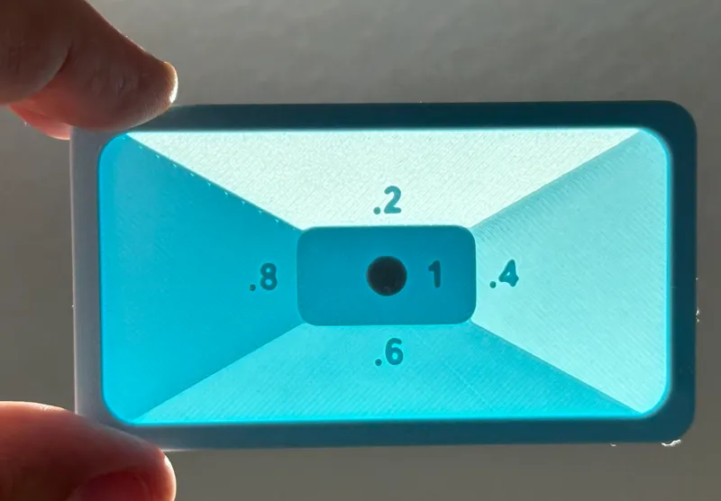 Filament Sample Card with Various Layer Thickness