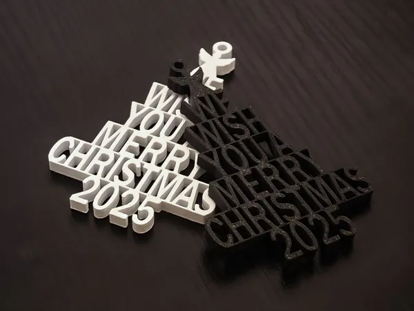 Suspension de sapin « We Wish You a Merry Christmas »