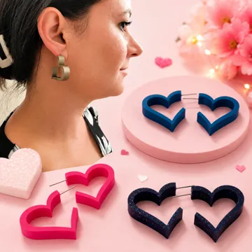 Pendientes: Open heart hoop earrings — vista de referencia 3