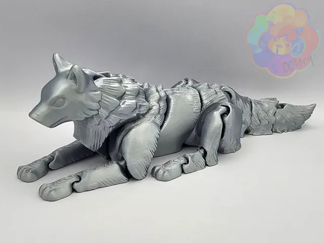 Floppy Wolf - Flexi Articulated Animal (pip)