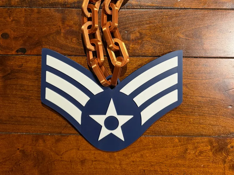USAF SrA Rank for Oversized Necklace