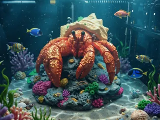 Raising hermit crabs with H2C