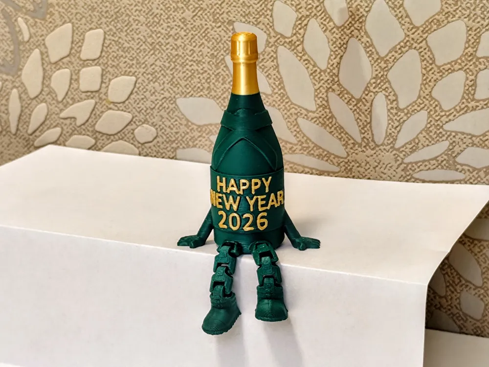 Spezielles Design, Neujahrsthema, dekoratives Ornament, Flaschenschmuck, Geschenk, Sammlerstück