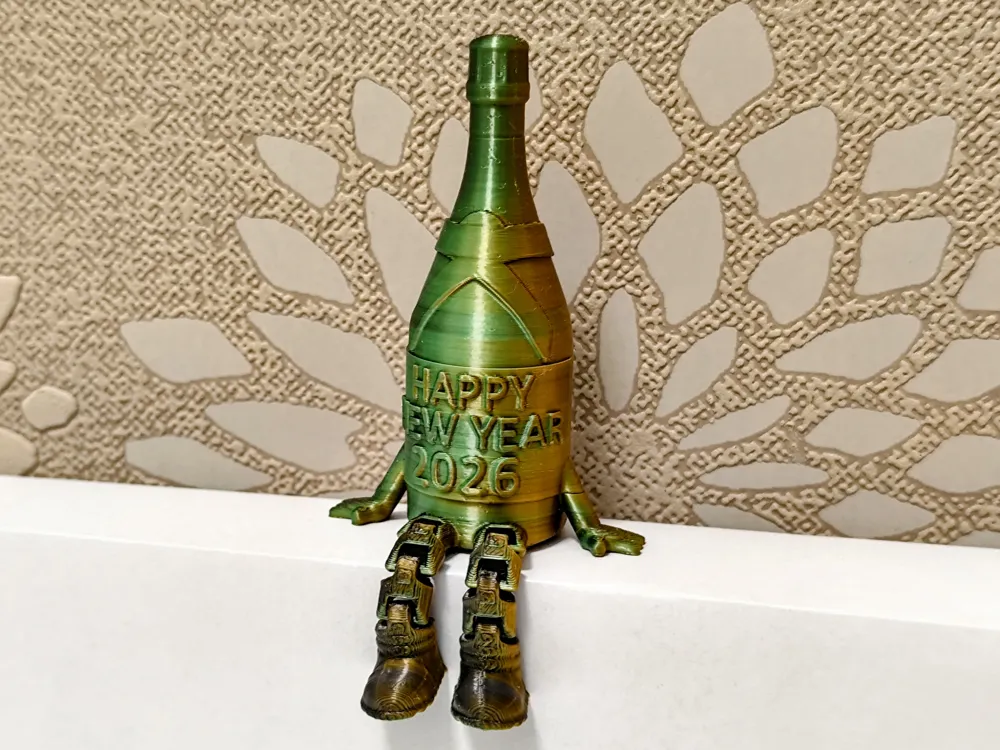 Spezielles Design, Neujahrsthema, dekoratives Ornament, Flaschenschmuck, Geschenk, Sammlerstück