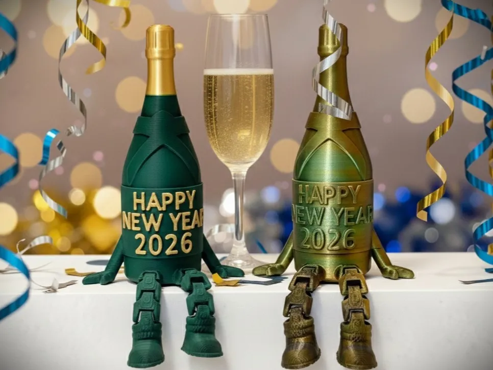 Spezielles Design, Neujahrsthema, dekoratives Ornament, Flaschenschmuck, Geschenk, Sammlerstück