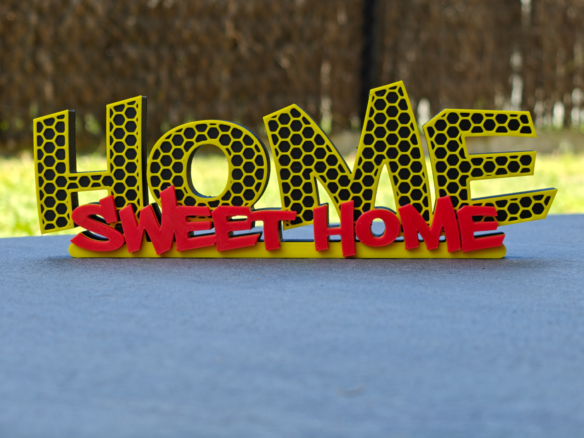 Custom Honeycomb Name Sign