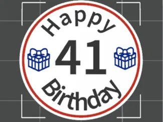 Geburstagsschild 41 