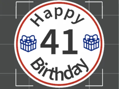 Geburstagsschild 41 