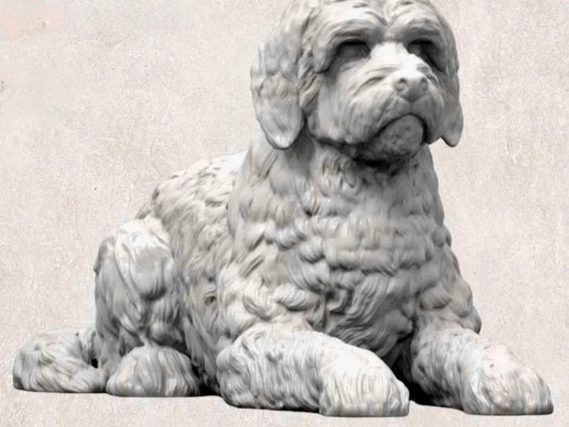 goldendoodle sculpture