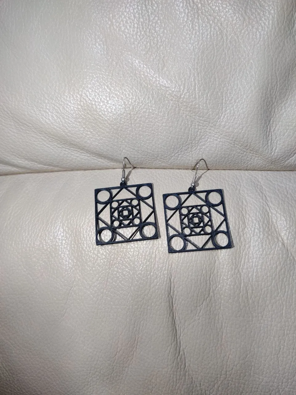 Fractal Frame Earrings view 2