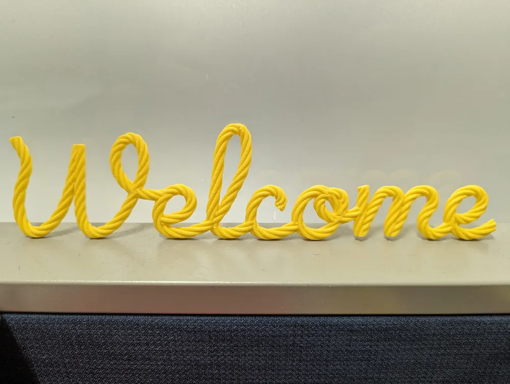 Welcome Rope Sign by JamesThePrinter - MakerWorld