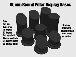 60mm Round Pillar Display Bases