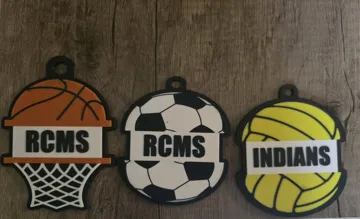 Accesorio para sujetar ligas de cabello: BASKETBALL NET HAIR TIE KEYCHAIN HOLDER — vista de referencia 4
