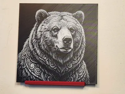 Hueforge - Detailed Ornate Grizzly Bear Head