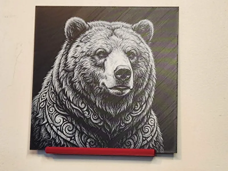 Hueforge - Detailed Ornate Grizzly Bear Head