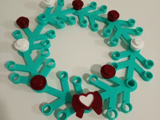 Brick Christmas Wreath with decoration