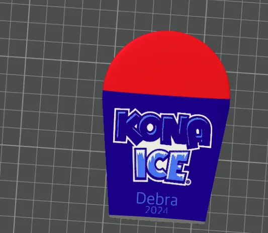 Snowcone Chirstmas Ornament Made in Tinkercad