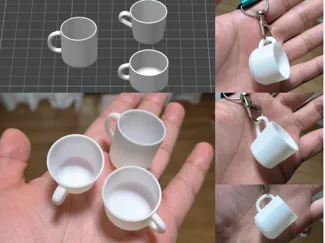 迷你马克杯咖啡杯模型钥匙扣