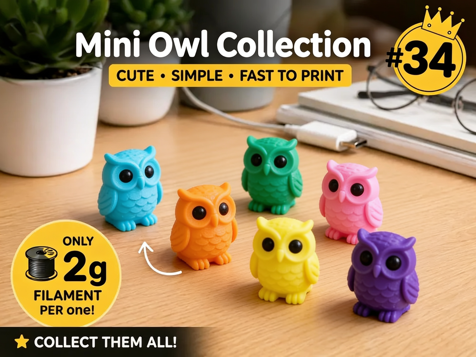 Mini Owl Fidget - Micro Zoo