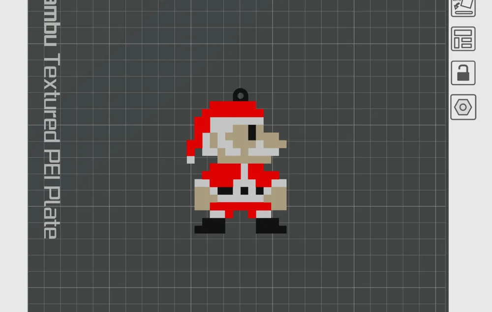 8-bit Santa Mario Ornament by Lilac Rage - MakerWorld