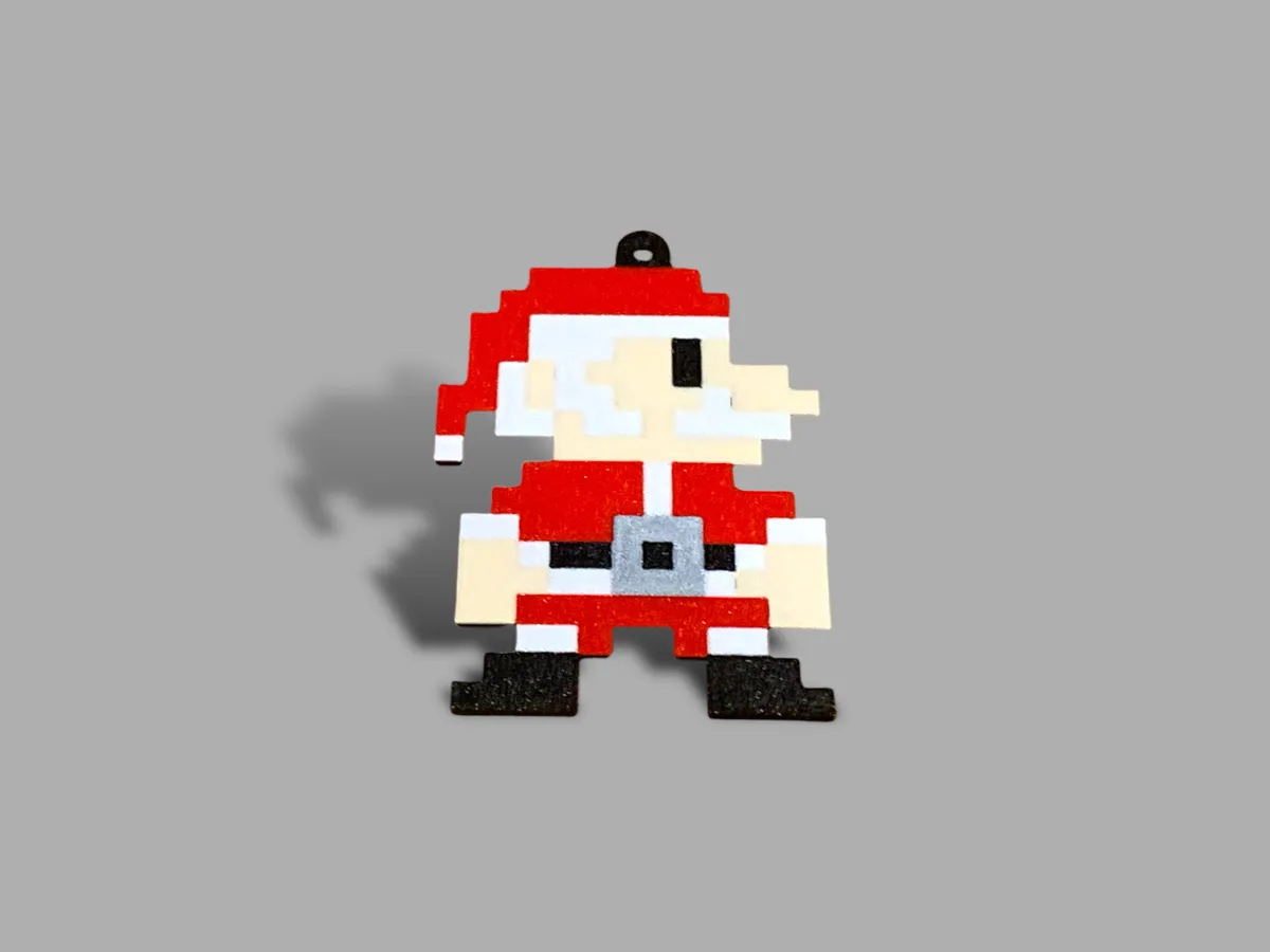 8-bit Santa Mario Ornament by Lilac Rage MakerWorld: Download Free 3D ...