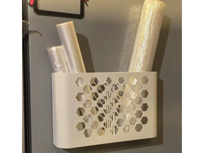 Magnetic holder on the side of refrigerator