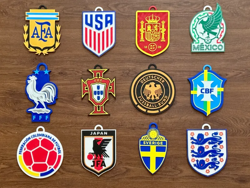 World Cup National Teams Pendants